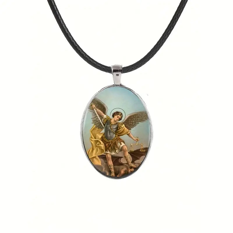 Archangel Michael Cameo Necklace