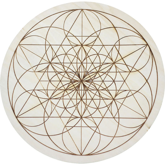 Wood Crystal Grid - Fibonacci Seed of Life