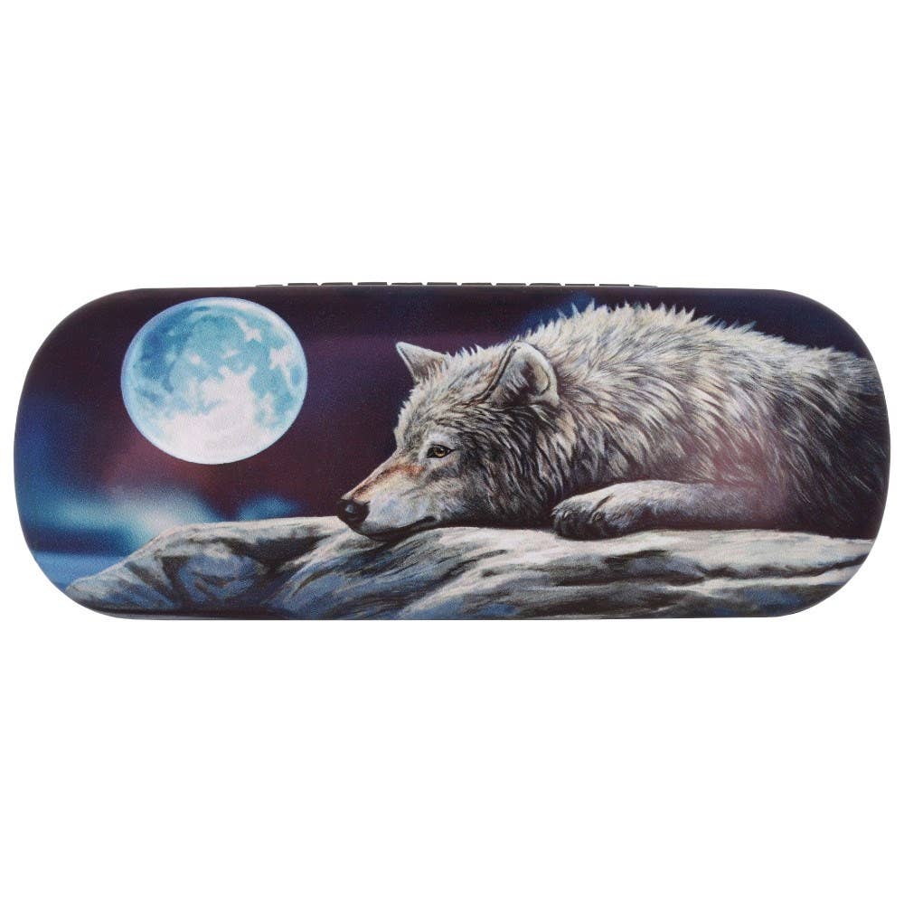 Quiet Reflection Wolf Glasses Case by Lisa Parker