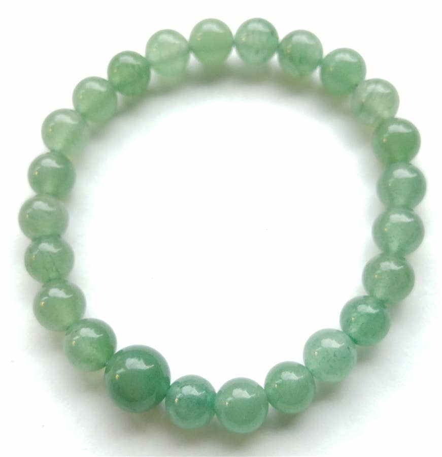 Long Size Green Aventurine Bracelet Wrist Mala 8mm