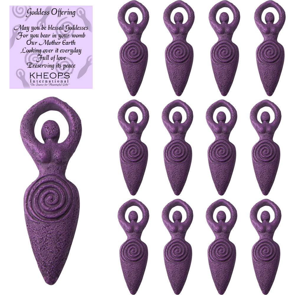 Mini Goddesses Purple Polyresin Figurines