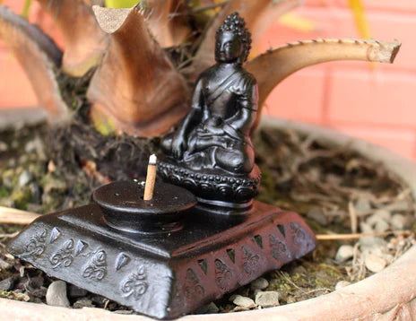 Meditating Buddha Incense Burner