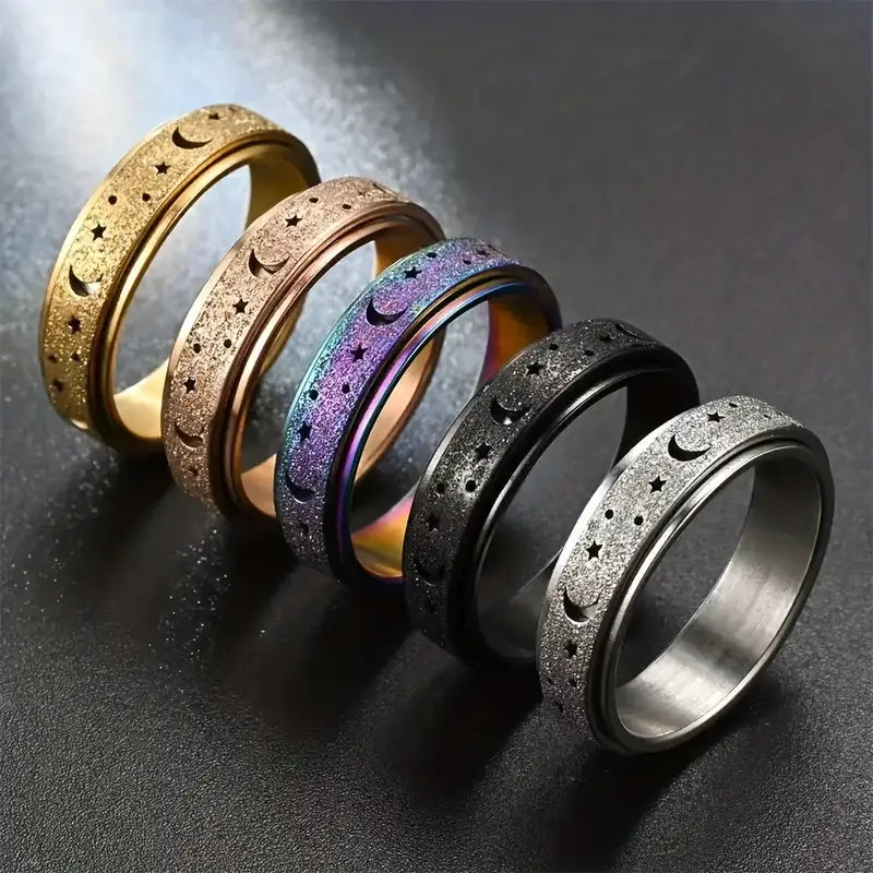 Moon Phase Fidget Rings