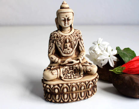 Meditating Buddha Resin Statue