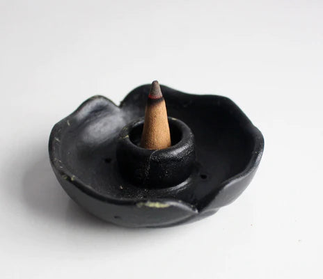 Terracotta Flower Cone Incense Holder