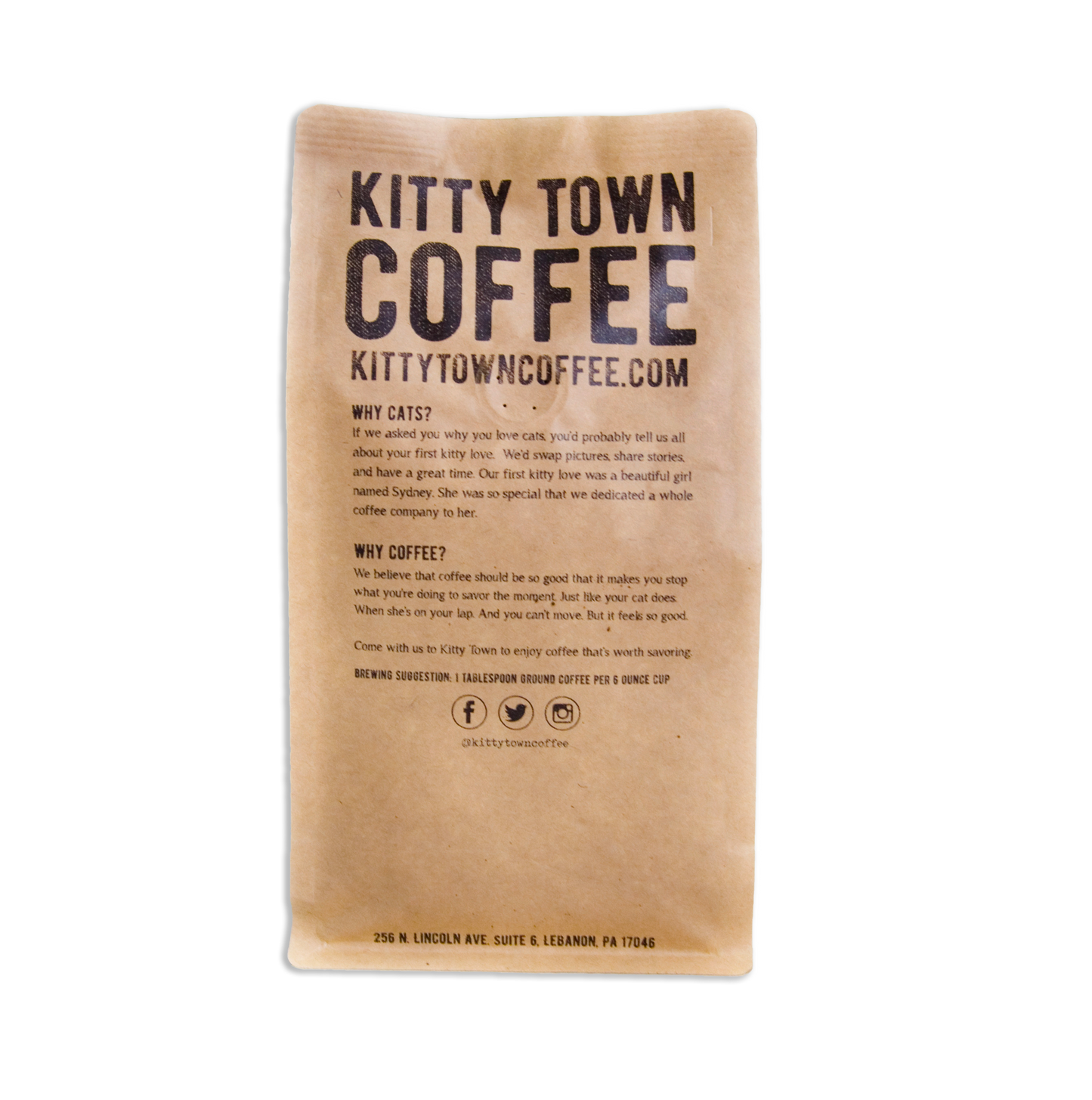 Kitty Town Coffee Fezzik: Medium-Dark Roast from Brazil