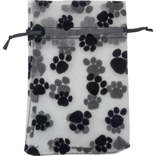 Paw Print Organza Bag