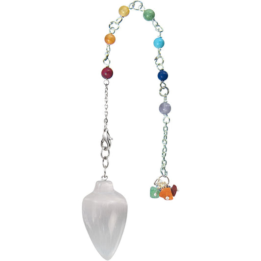 Pendulum Teardrop White Selenite