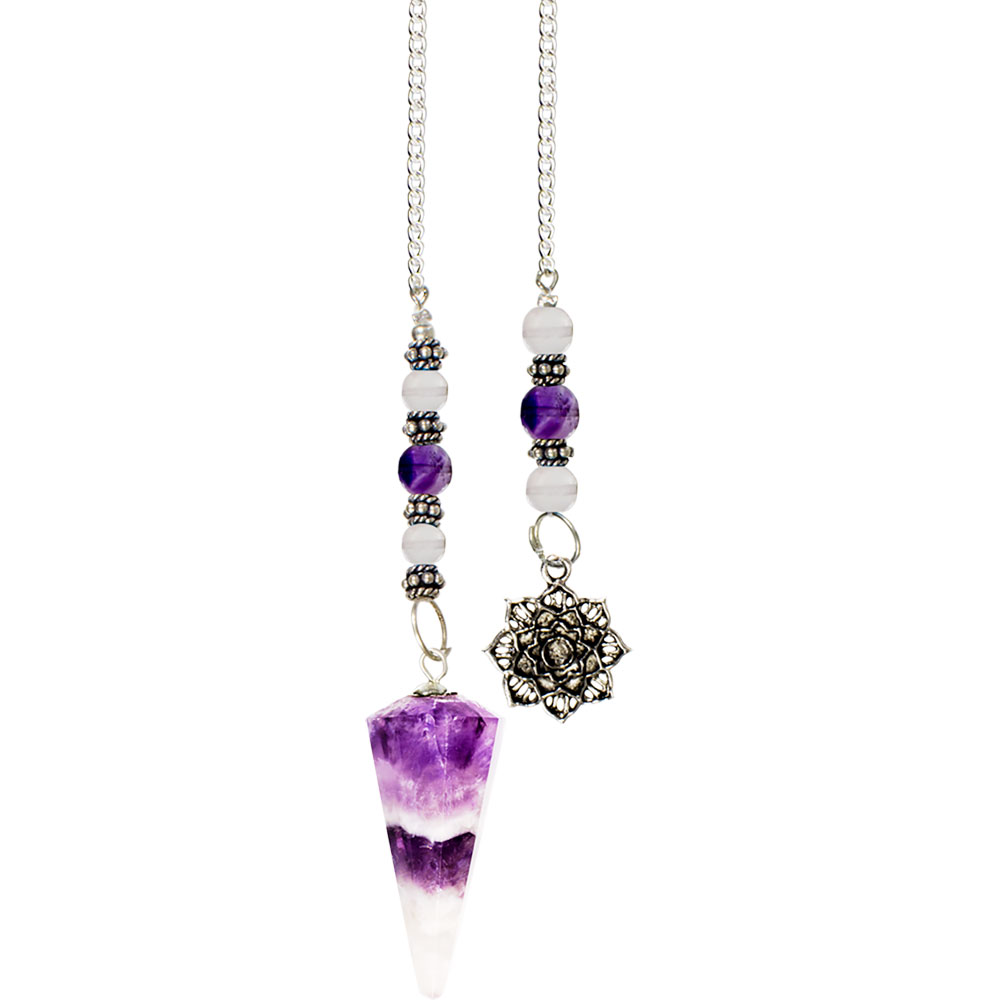 Hexagonal Pendulum Chevron Amethyst - Lotus