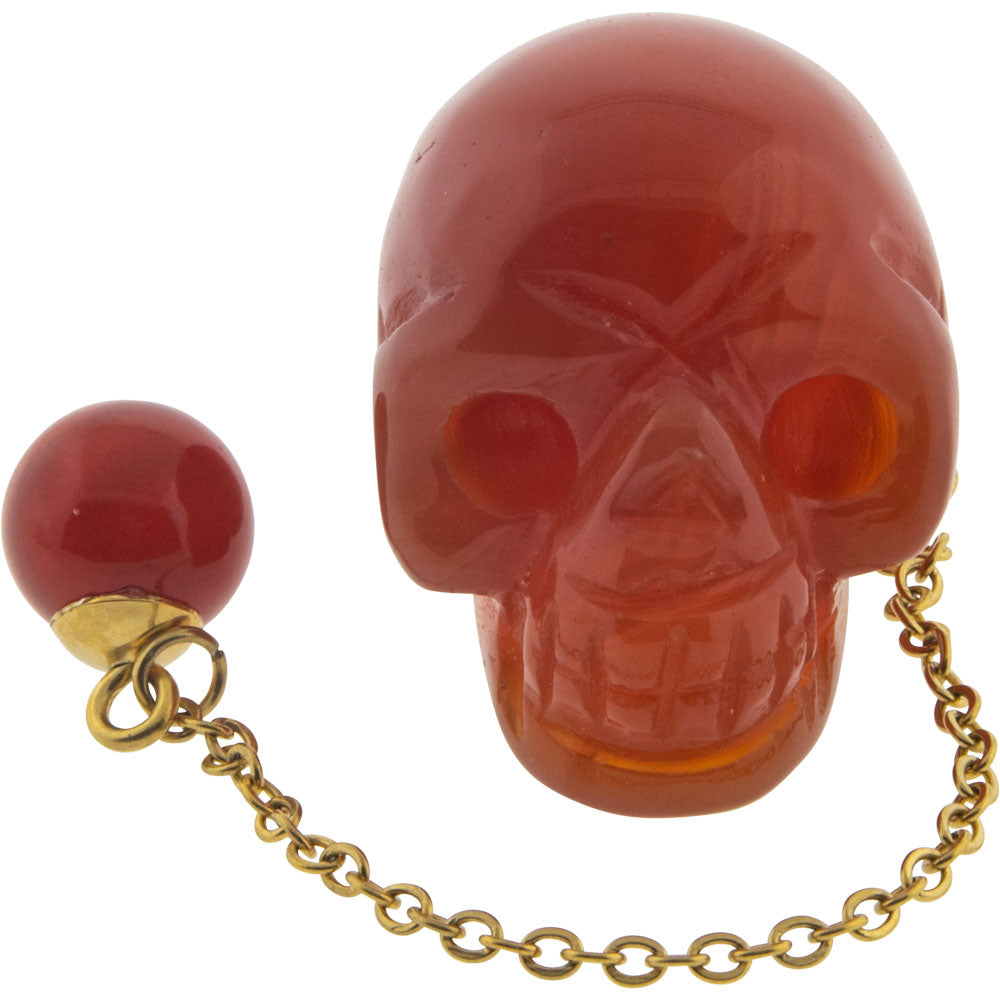 Gemstone Skull Pendulum