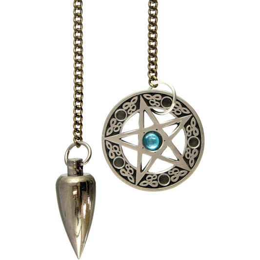 Pendulum with Pentacle Cone Brushed Metal