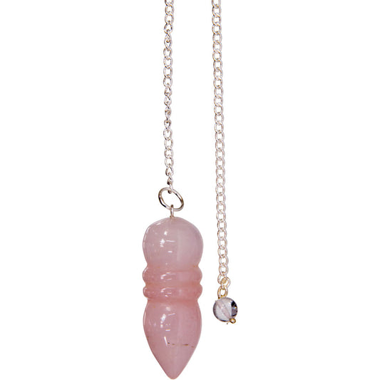 Gemstone Polished Pendulum - Rose Quartz