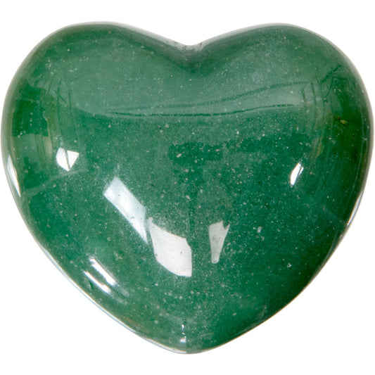 Puffed Gemstone Heart - Green Aventurine