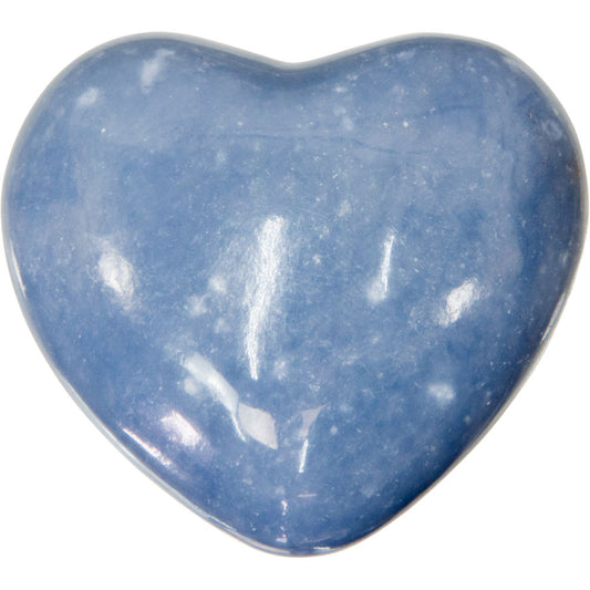 Puffed Gemstone Heart - Angelite