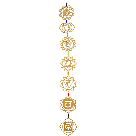 Wood Wall Hanging String 7 Chakras