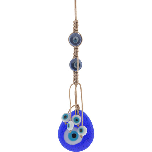 Evil Eye Talisman Teardrop w/ Eye Beaded Tassels