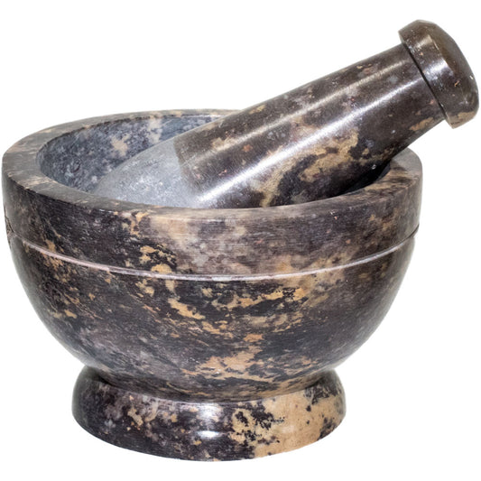 4" Natural Soapstone Mortar & Pestle