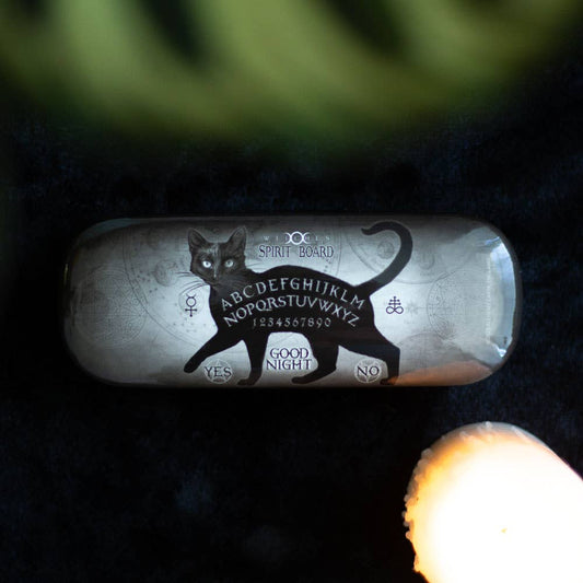 Black Cat Spirit Board Gothic Glasses Case by Alchemy