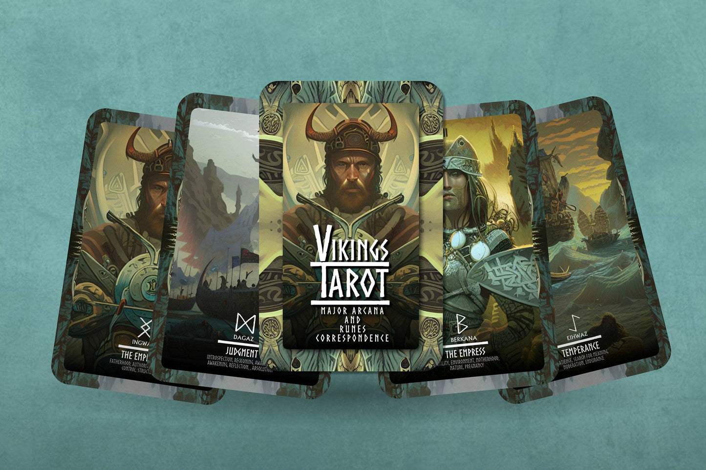 Vikings Tarot - Norse Cards - Major Arcana - Runes - Nordic