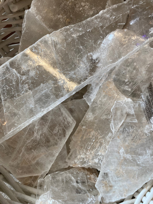 Selenite Polished Slices per pound