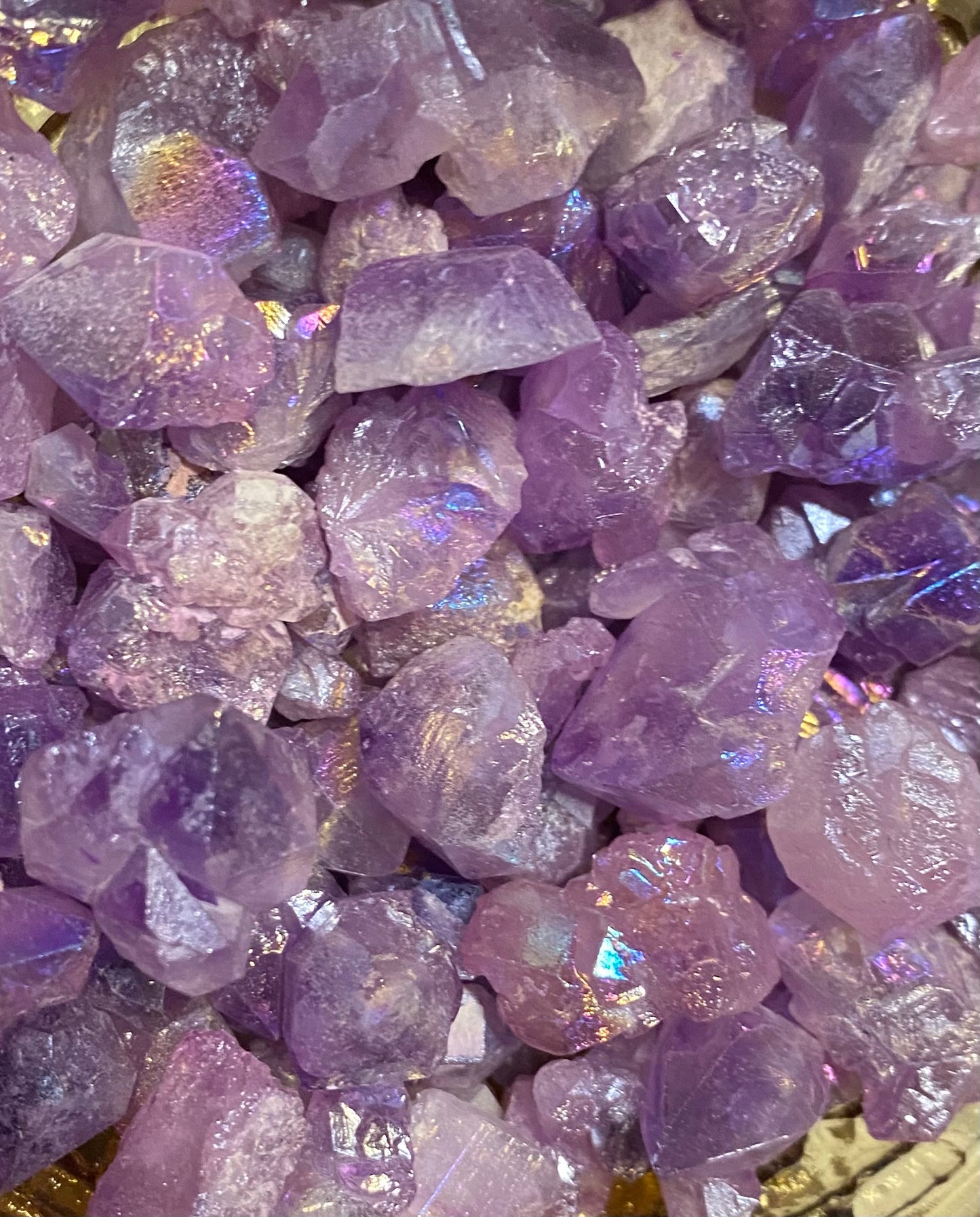 Aura Amethyst Mini Points