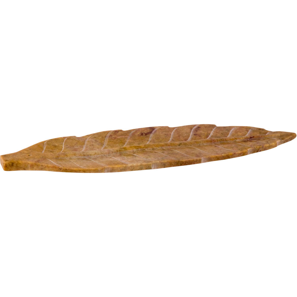 Soapstone Incense Holder Carved Leaf