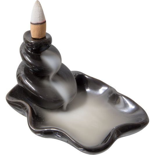 Ceramic Backflow Incense Burner - Water Lily