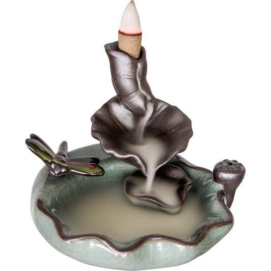 Ceramic Backflow Incense Burner - Dragonfly