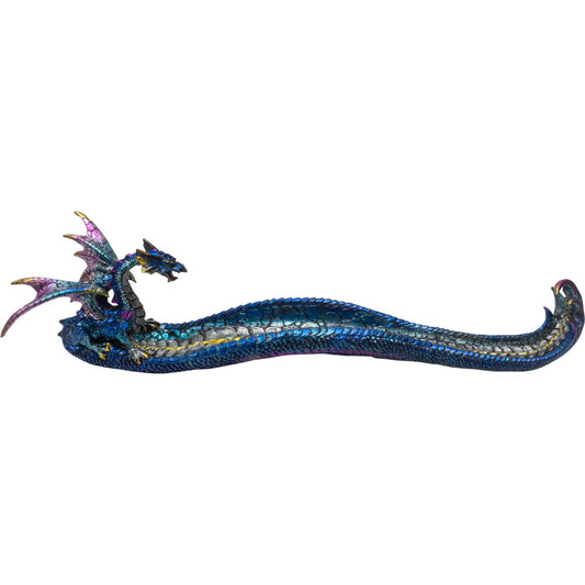 Polyresin Incense Holder - Blue Dragon w/ Claw