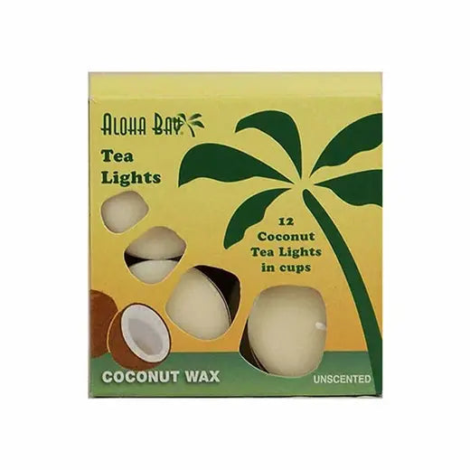 Aloha Bay Unscented Cream Tea Lights 12 pack