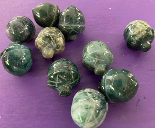 Moss Agate Acorn