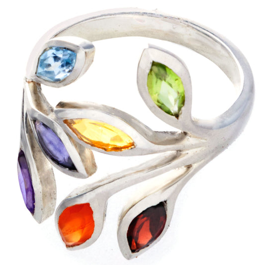 Chakra Ring w/ 7 Semi-Precious Stones