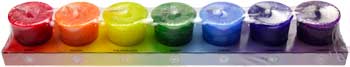 Crystal journey 7 Pack Chakra Votive Candle Set Reiki Charged