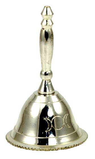 Altar Bell with Triple Moon Design 2 1/2"