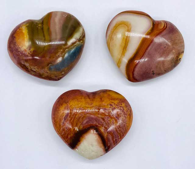 Jasper Polychrome Heart 1 1/4"