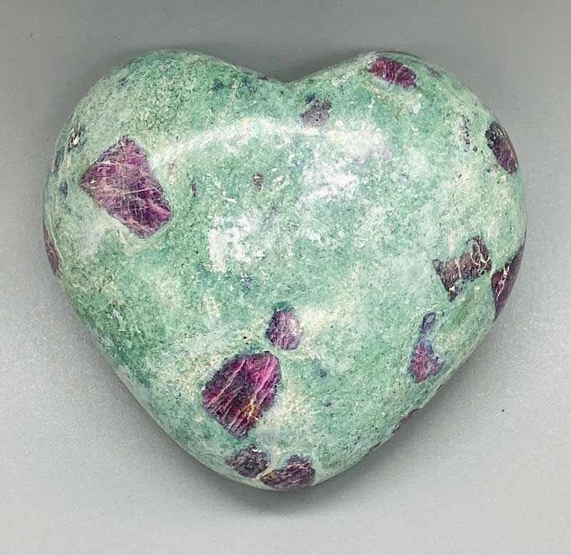 Ruby in Zoisite 3" Heart