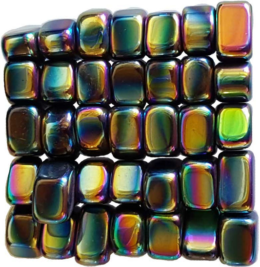 Hematite Rainbow Magnetic tumbled stones