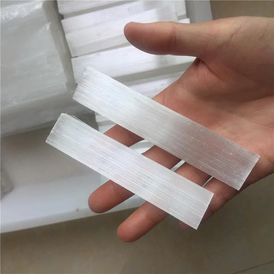 Raw Rectangle Selenite Sticks 5-6"