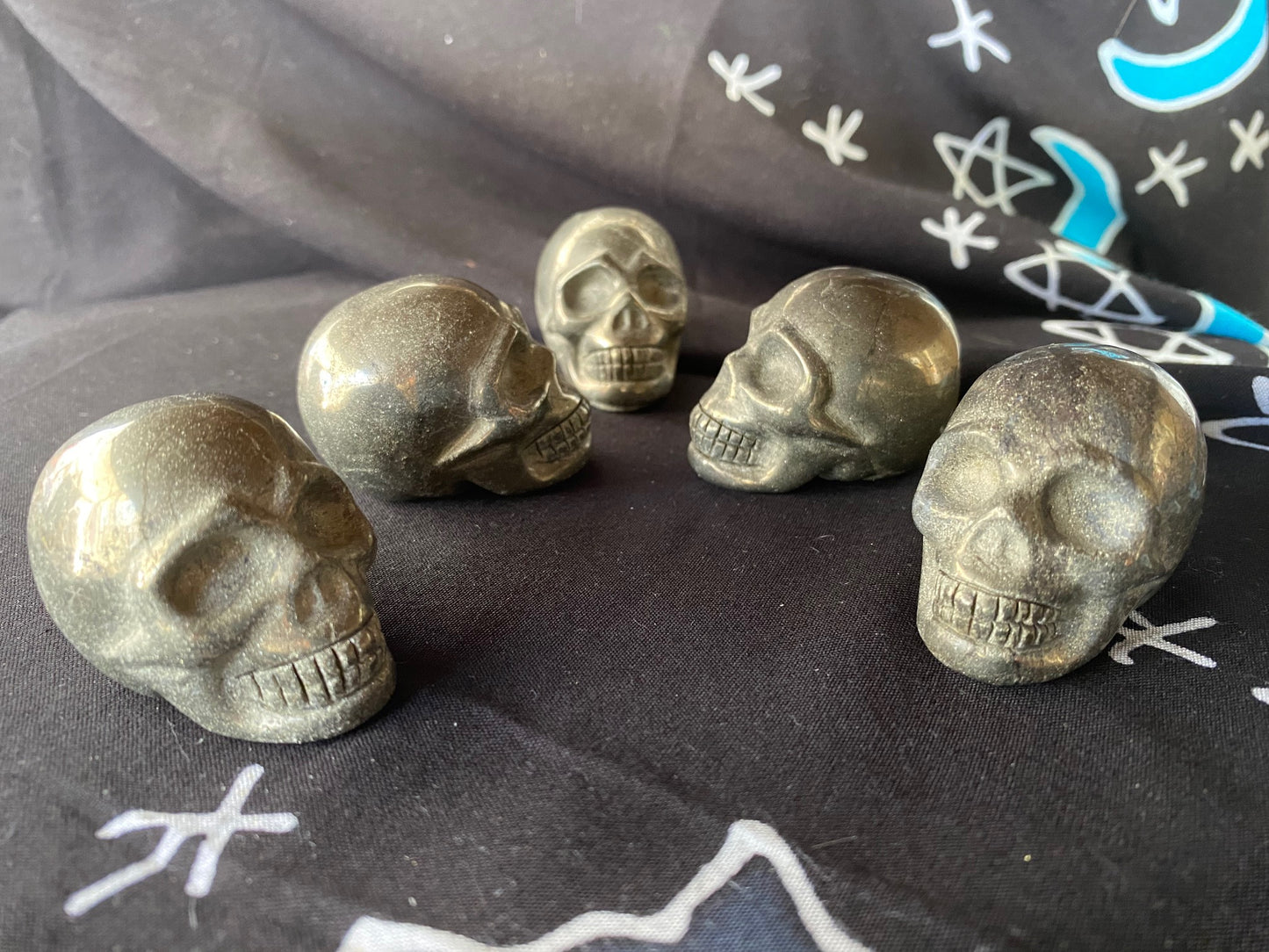 Pyrite Skull Carving