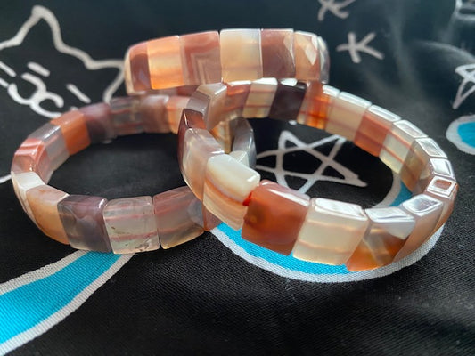 High Quality Striped Banded Agate Bracelet