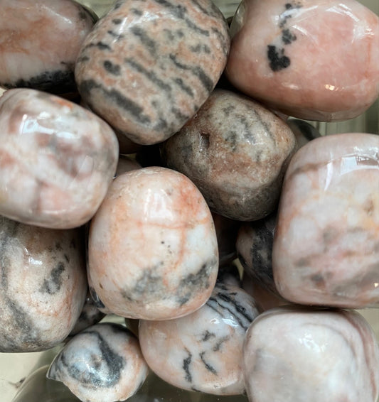 Jasper Zebra tumbled stones