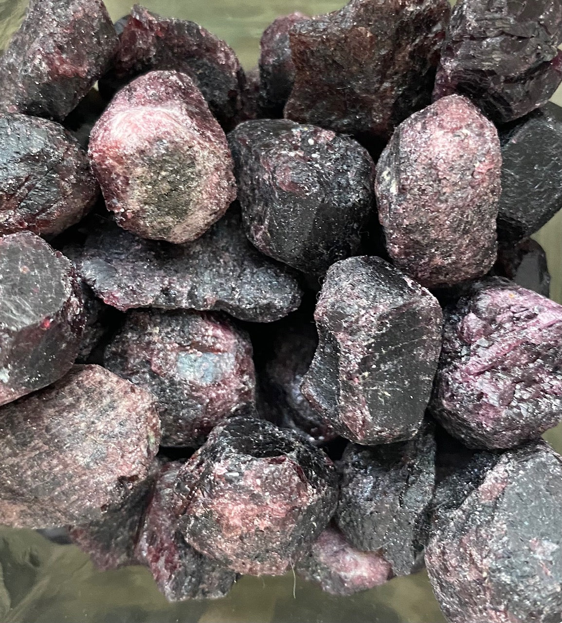 Raw Garnet stones