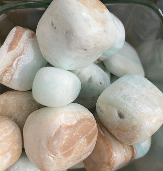 Caribbean Calcite tumbled stone