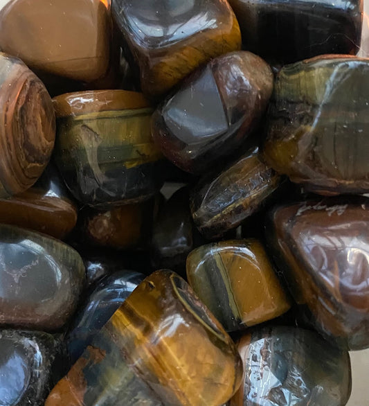 Tiger's Eye, Blue tumbled stone