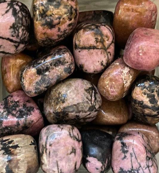 Rhodonite tumbled stones