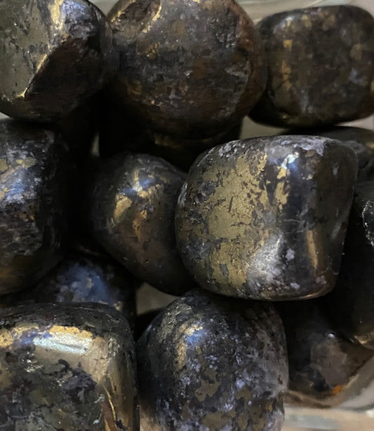 Chalcopyrite tumbled stones