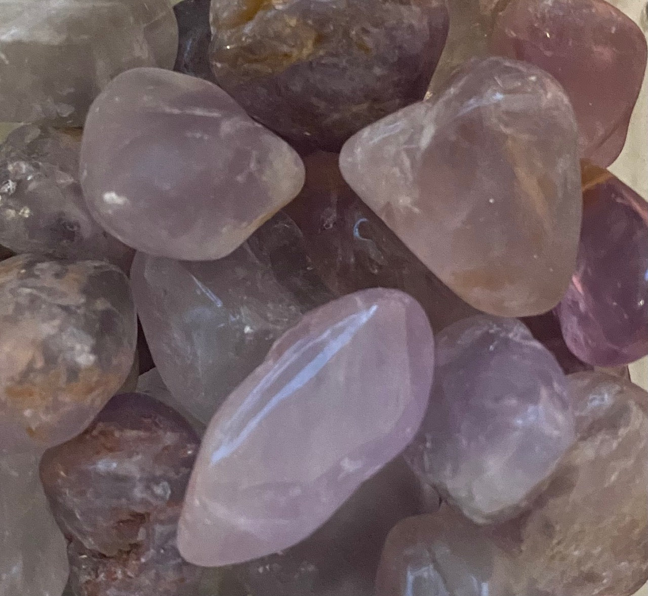 Ametrine tumbled stones