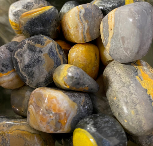 Bumblebee Jasper tumbled stone