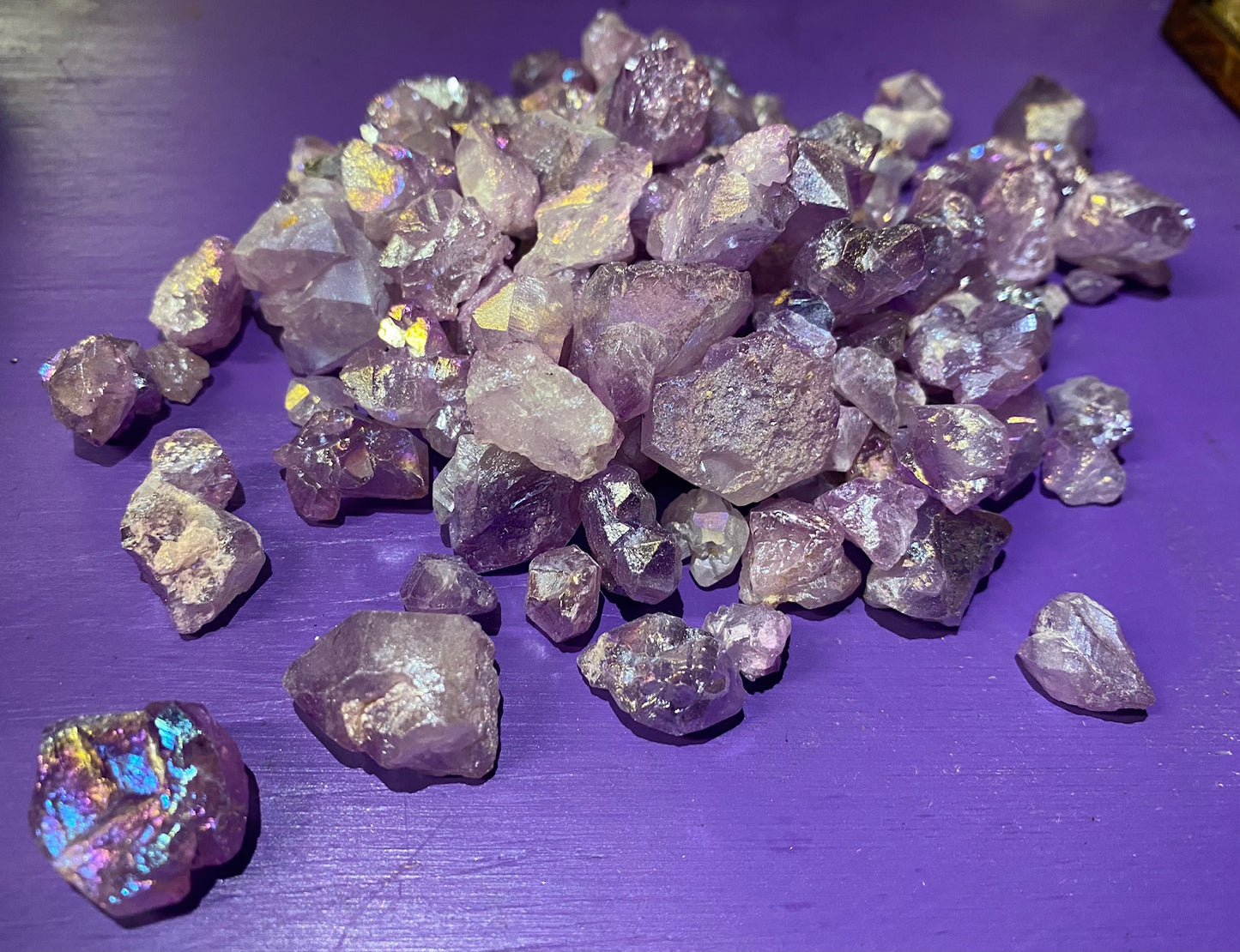 Aura Amethyst Mini Points