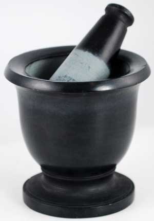 Black Soapstone Mortar & Pestle